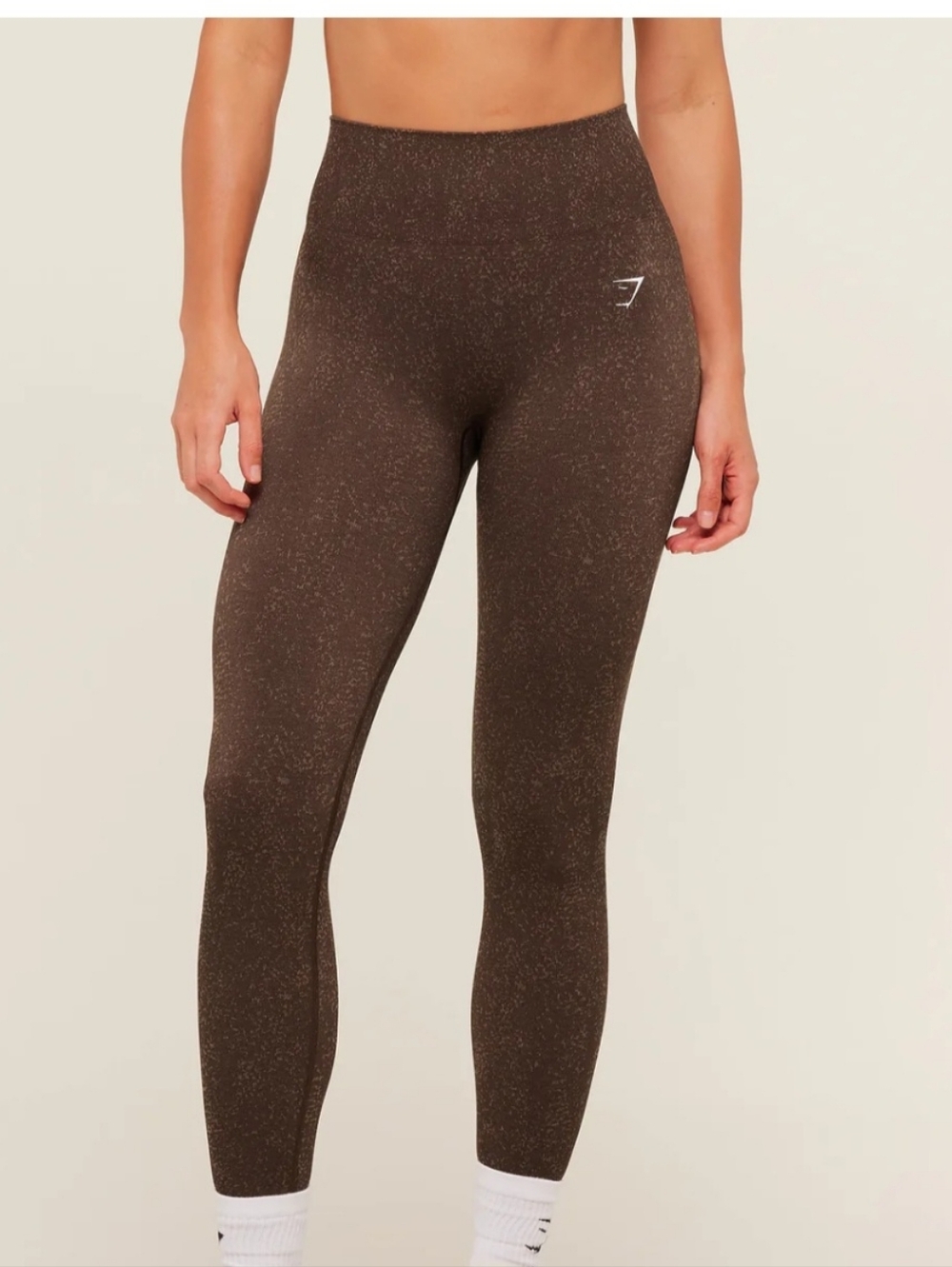 High-Rise Brown Speckled Leggings Sz S